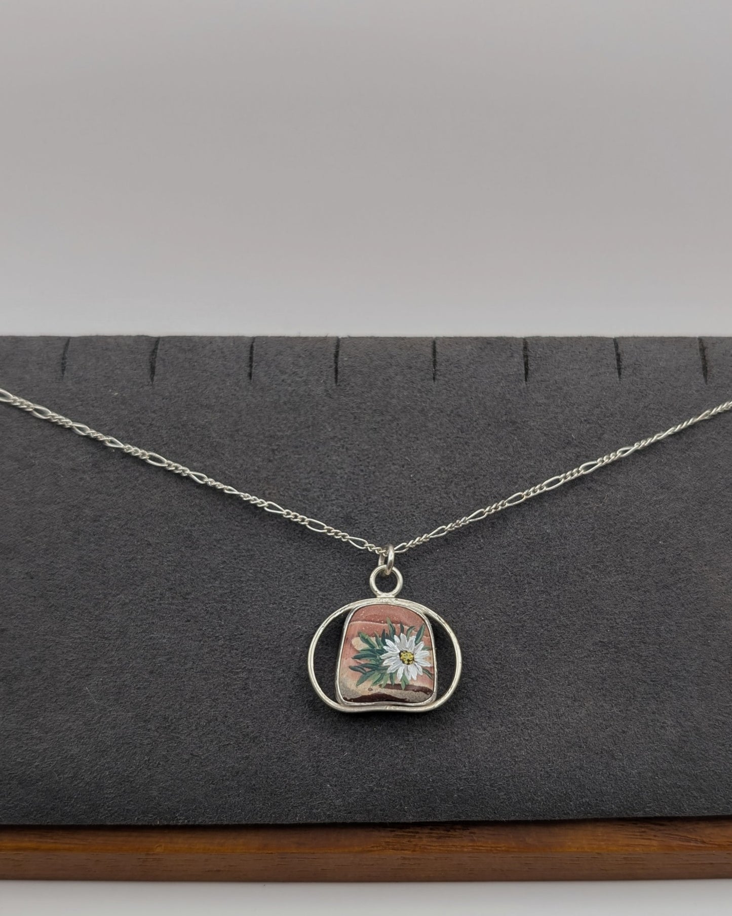 *On Display*E. leigh Signature Oils/ Silvery Townsendia Necklace