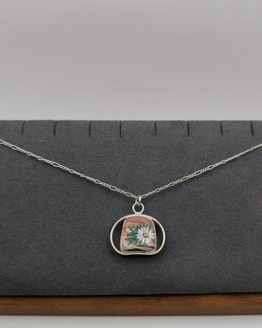 *On Display*E. leigh Signature Oils/ Silvery Townsendia Necklace