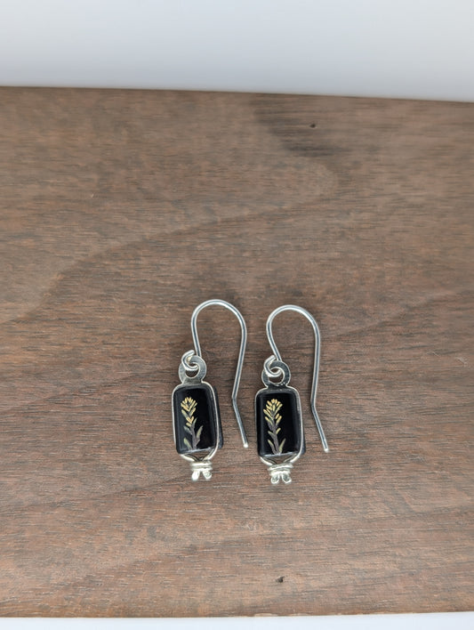 E. Leigh Signature Oils/ Indian Paintbrush on Obsidian-No. 6