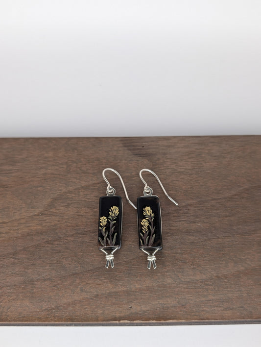 E. Leigh Signature Oils/ Indian Paintbrush on Obsidian-No. 3