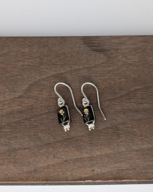 E. Leigh Signature Oils/ Indian Paintbrush on Obsidian-No. 5