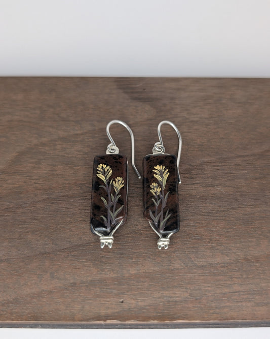 E. Leigh Signature Oils/ Indian Paintbrush on Obsidian-No. 4