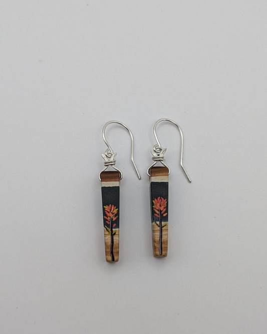 E. Leigh Signature Oils/ Indian Paintbrush Earrings 2/2