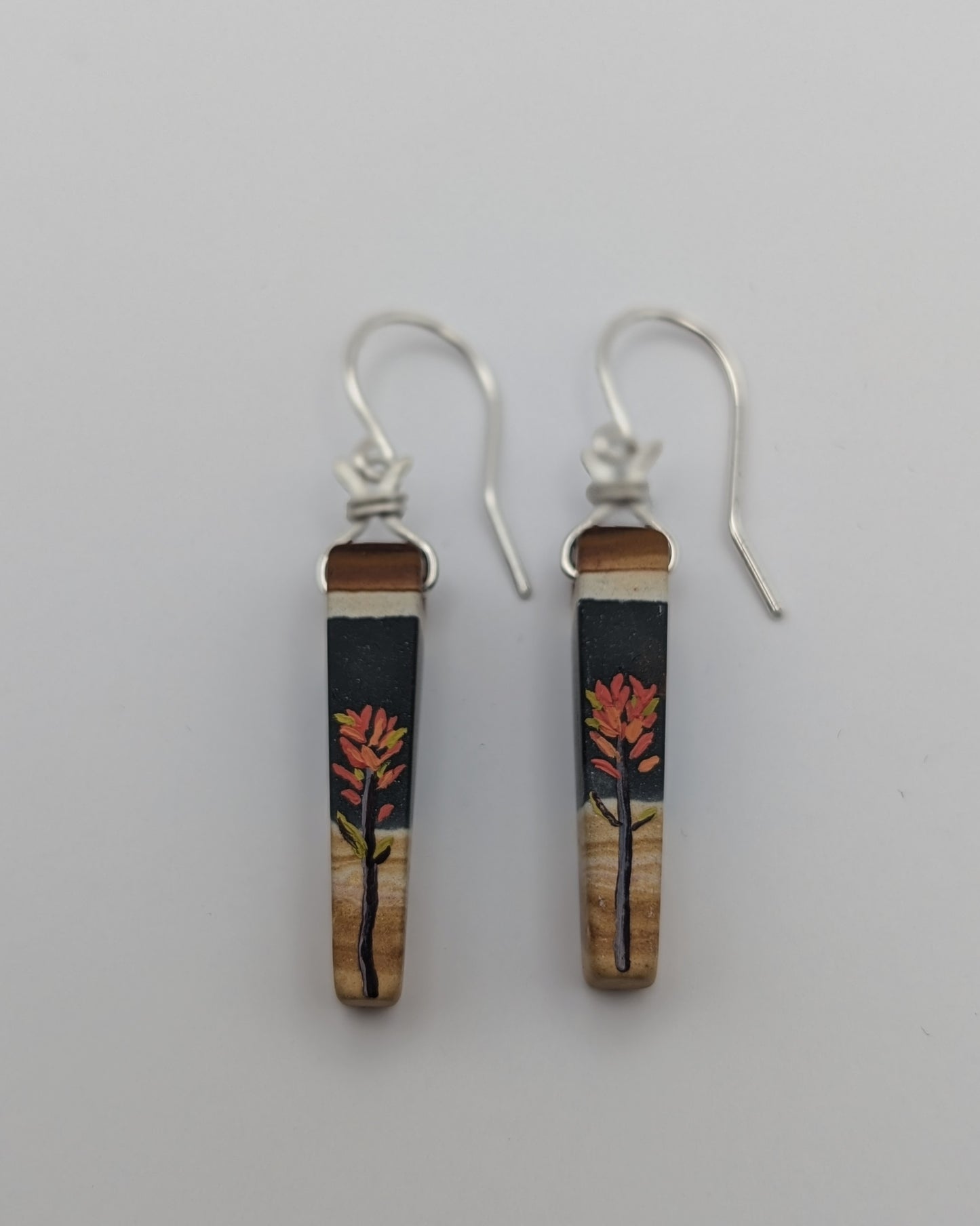 E. Leigh Signature Oils/ Indian Paintbrush Earrings 2/2